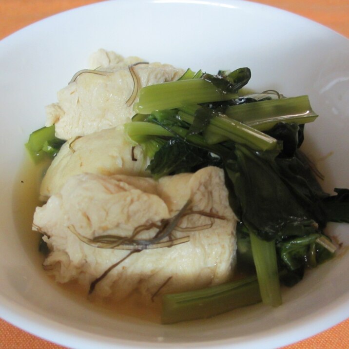 凍り豆腐と小松菜の煮浸し
